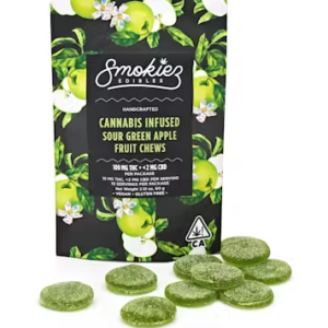 Sour Green Apple CBG : THC Fruit Chews